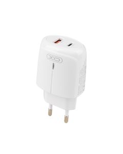 Зарядний пристрій USB XO L114 (USB + USB-C) 20W Білий (White)