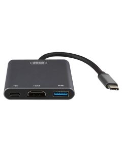 USB хаб XO HUB011 3в1 Черный (Black)