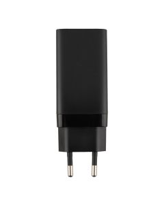 Зарядний пристрій Glasscove GaN2 (2USB-C + 1USB) 65W + кабель Type-C to Type-C 100W Чорний (Black)