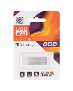 USB флеш-накопитель Mibrand Chameleon 8 Гб USB 2.0 Серебристый (Silver)