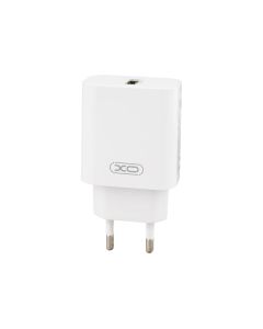 Зарядний пристрій XO L103 QC3.0 18W + кабель Type-C 3A Білий (White)