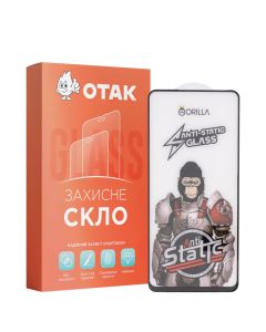 Захисне скло для TECNO Spark 10 Pro Gorilla Antistatic 3D Чорне (Black)