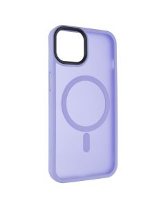 Чохол накладка для iPhone 13 WAVE Matte Insane MagSafe Чорна Фіолетова (Purple)
