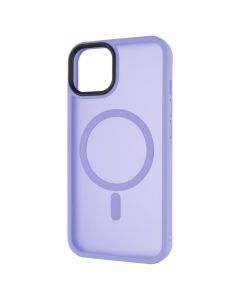 Чохол накладка для iPhone 13 WAVE Matte Insane MagSafe Чорна Фіолетова (Purple)