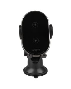 Автодержатель Proove Rounded Energy Pro 15W с беспроводной зарядкой Черный (Black)