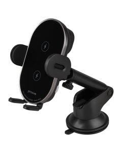Автодержатель Proove Rounded Energy Pro 15W с беспроводной зарядкой Черный (Black)