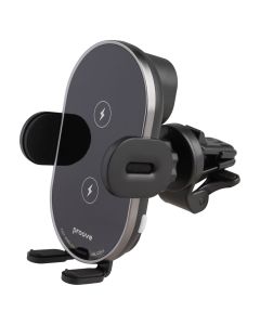 Автодержатель Proove Rounded Energy Pro 15W с беспроводной зарядкой Черный (Black)