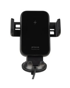 Автотримач Proove Triple Clamp 15W з бездротовою зарядкою Чорний (Black)