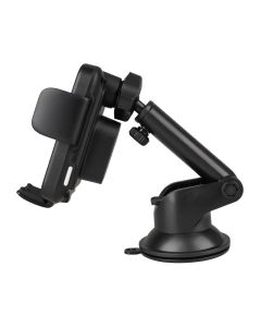 Автотримач Proove Triple Clamp 15W з бездротовою зарядкою Чорний (Black)