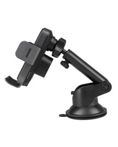 Автодержатель Proove Triple Clamp Pro 15W с беспроводной зарядкой Черный (Black)