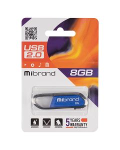 USB флеш-накопитель Mibrand Aligator (USB 2.0) 8 Гб Синий (Blue)