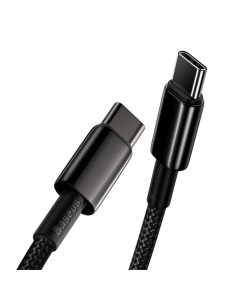 USB кабель Baseus Tungsten Gold Type-C to Type-C 100W Чорний (Black)