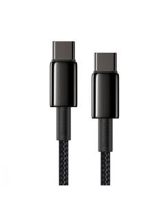 USB кабель Baseus Tungsten Gold Type-C to Type-C 100W Чорний (Black)