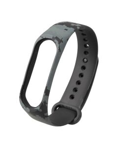Ремешок для часов Xiaomi Mi Band 3/4 Pixel Серый камуфляж (Grey Camouflage)