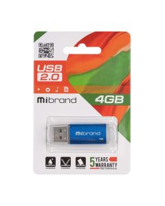 USB Флеш Mibrand Cougar (USB 2.0) 4Gb Синя (Blue)
