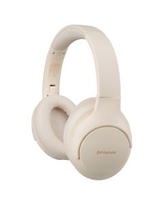 Беспроводные полноразмерные наушники Proove Silence с технологией активного шумоподавления Бежевые (Beige)