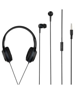 Навушники накладні Hoco W24 Enlighten Чорні Сині (Black Blue)