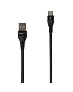 USB кабель Proove Soft Silicone Type-C 2.4A 1м Чорний (Black)