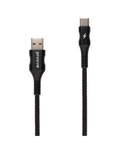 USB кабель Proove Braided Scount Type-C 2.4A 1м Чорний (Black)