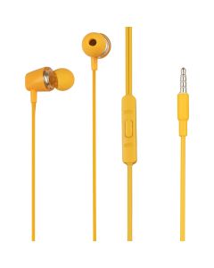 Навушники з мікрофоном Hoco M107 Discoverer universal Жовті (Yellow)