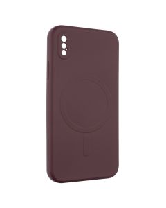 Чехол-накладка для iPhone X/Xs Monro MagSafe Красный (Бордовый)