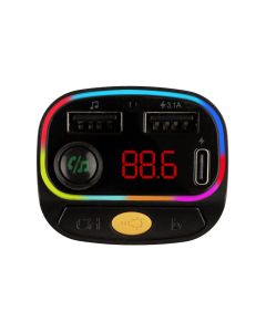 Fm-модулятор Veron MC015 Bluetooth Чорний (Black)