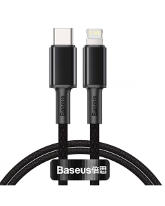 USB кабель Baseus High Density Braided 20W 2м Type-C to Lightning Чорний (Black)