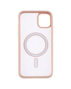 Чехол накладка для iPhone 11 Clear Color MagSafe Case Розовый (Pink)