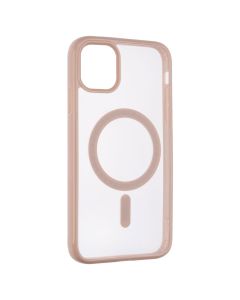 Чехол накладка для iPhone 11 Clear Color MagSafe Case Розовый (Pink)