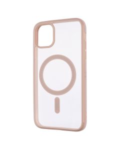Чехол накладка для iPhone 11 Clear Color MagSafe Case Розовый (Pink)