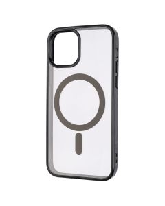 Чохол накладка для iPhone 12/12 Pro Clear Color MagSafe Case Чорна (Black)