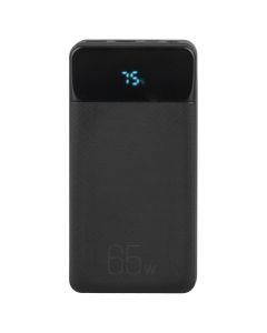 PowerBank 30000mAh XO PR201 2USB+Type-C PD&QC3.0 65W Чорний (Black)