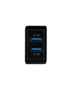 Зарядний пристрій Gelius Ultra Prime GU-HC02 (2 USB) 2.1A + кабель Type-C Чорний (Black)