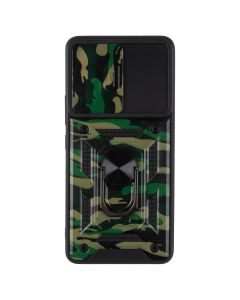 Чохол-накладка для Samsung A53 5G Camshield Serge Ring в камуфляжной зеленой расцветке.