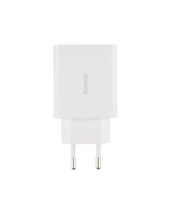 Зарядное устройство Baseus Compact Quick Charger 30W QC+PD (1USB-C + 2USB) Белый