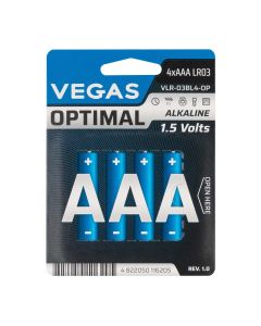 Батарейка AAA/LR3 Vegas Optimal Alkaline 1шт