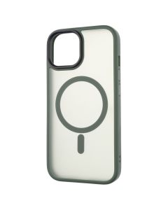 Чохол накладка для iPhone 15 WAVE Matte Insane MagSafe Зелена (Green)
