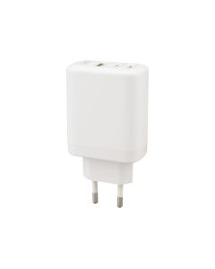 Зарядное устройство XO CE04 PD 45W (USB+USB-C) 65W Белый (White)
