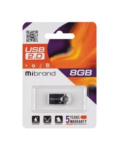 USB Флеш Mibrand Scorpio (USB 2.0) 8Gb Чорна (Black)
