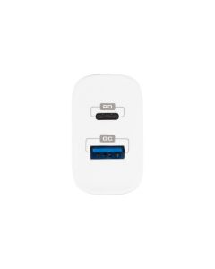Зарядний пристрій Glasscove TC-012APQ20 20W (USB + USB-C) Білий (White)