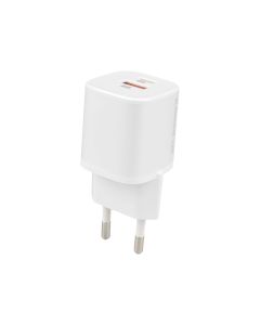 Зарядний пристрій Glasscove TC-099BPQ33 33W GaN (USB + USB-C) Білий (White)