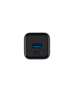 Зарядний пристрій Proove Silicone Power Plus 20W (USB-C + USB) Чорний (Black)