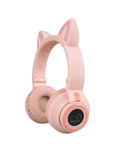 Бездротові повнорозмірні навушники Borofone BO18 Cat Ear Рожеві (Pink)