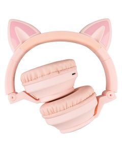 Беспроводные полноразмерные наушники Borofone BO18 Cat Ear Розовые (Pink)