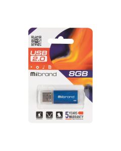 USB Флеш Mibrand Cougar (USB 2.0) 8Gb Синя (Blue)