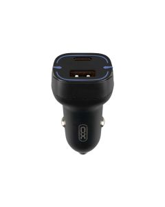 Автомобільний зарядний пристрій Borofone XO CC37 USB-A/USB-C QC&PD3.0 20W 3A Чорний (Black)