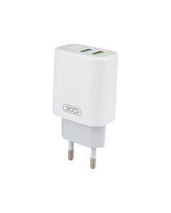 Зарядний пристрій XO L85C (2USB) 12W 2.4A + кабельType-C Білий (White)