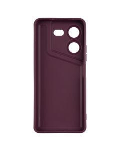 Чехол-накладка для TECNO POVA 5 Pro 5G из мягкой кожи, фиолетовый (Purple)