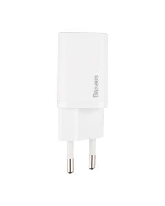 Зарядний пристрій Baseus Super Silicone PD Charger 20W (1USB-C) Білий (White)