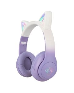 Беспроводные полноразмерные наушники Hoco W42 Cat Ear Фиолетовые (Purple)